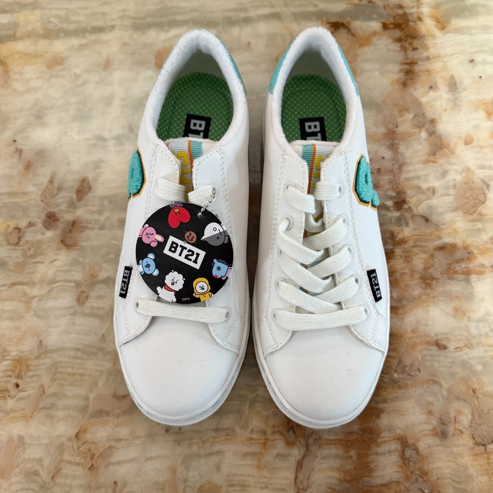 Skechers Women's Sneaker Shoes‎ White Street Goldie-BT21 Loverz 155290 Size 6